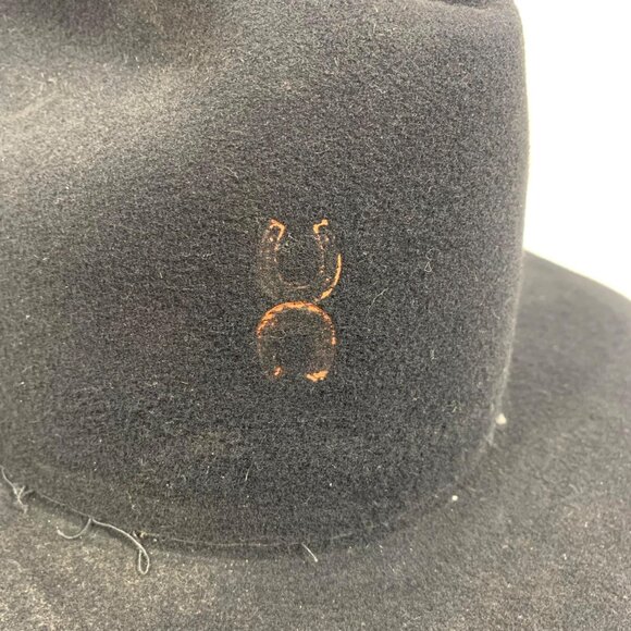 VTG Territorial Western Hat Spearfish SD - Black Rugged Rustic Western Hat - Picture 9 of 10